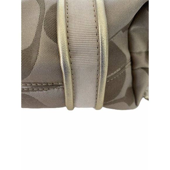 Coach Tan and Brown Signature Shoulder Bag - Picture 3 of 11